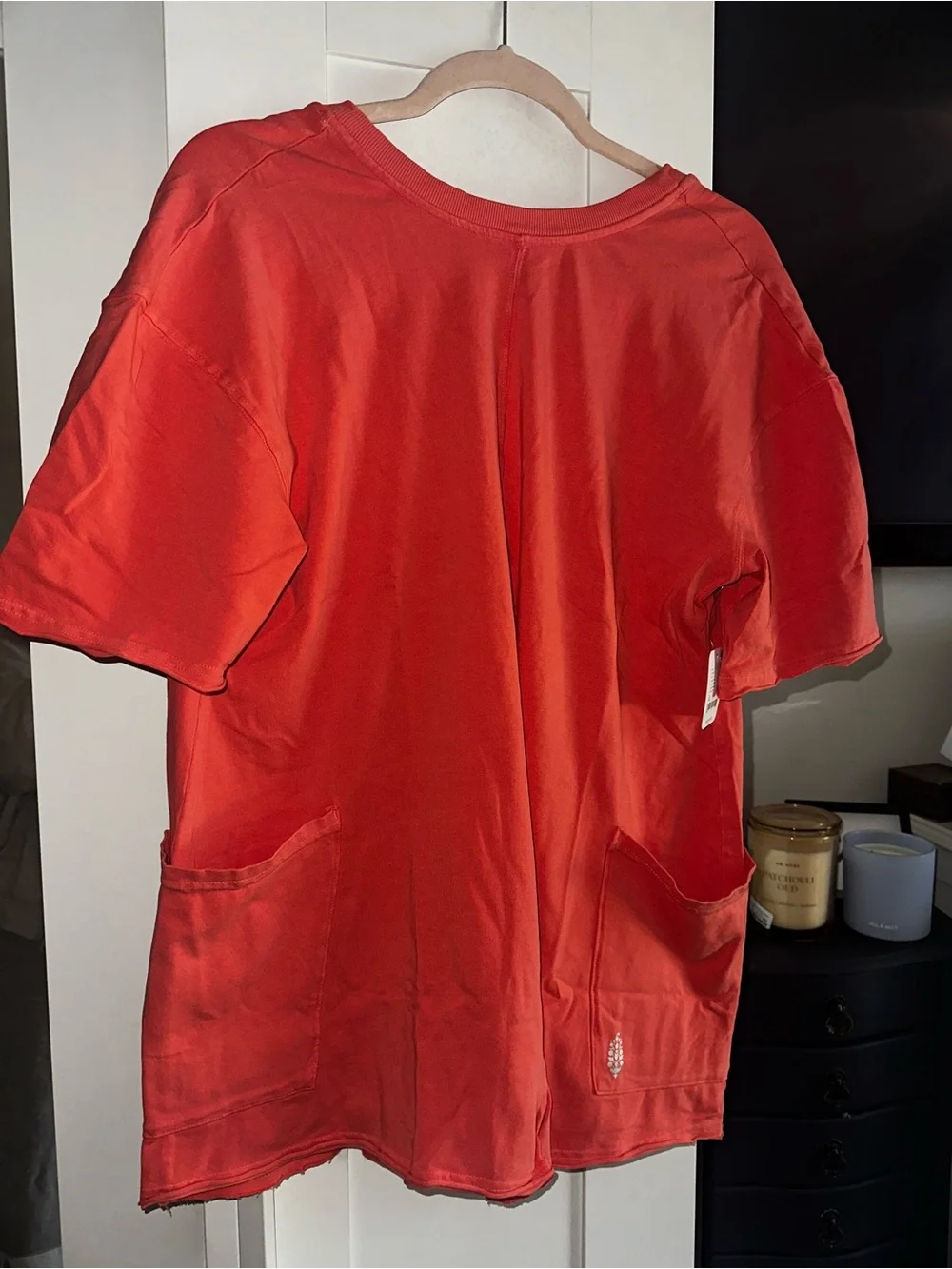 NWT FREE PEOPLE MOVEMENT Hot Shot Tee Romper - Hibiscus $60 MSRP